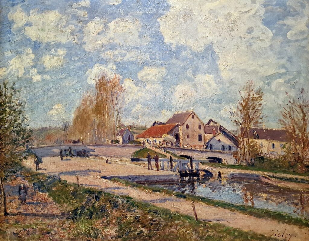 1882 Sisley Burgundischer Blick auf Moret Nationalgalerie Prag anagoria.jpg
